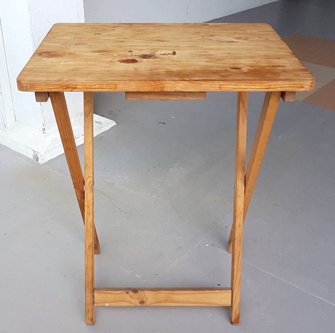 IKEA Wooden Table UDDEVALLA 12813 model Designer Foldable Furniture 25 Height Table Pinewood grain pattern Indoor Outdoor Display Garden