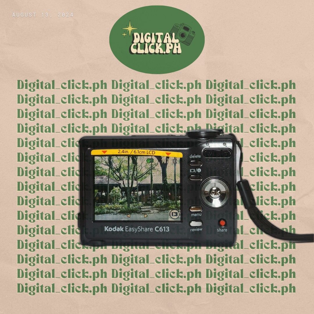 📸Kodak EasyShare C613 (BLACK) (Category: Cameras) located in San Pablo. Submitted by digital_click.ph (Listing ID 1318298996, Image 2). Description: 📸Kodak EasyShare C613 (BLACK) 6.1 Megapixels CCD Sensor 3x Optical Zoom Lens Sample shots are provided below (all of the pictures posted are not edited) ❗️5000 Php (FIXED)❗️ Inclusions: ❤️Unit ❤️Handstrap ❤️AA Battery ✨️All buttons and functions are working ✨️Very clear LCD (no bleed, blotch or bur