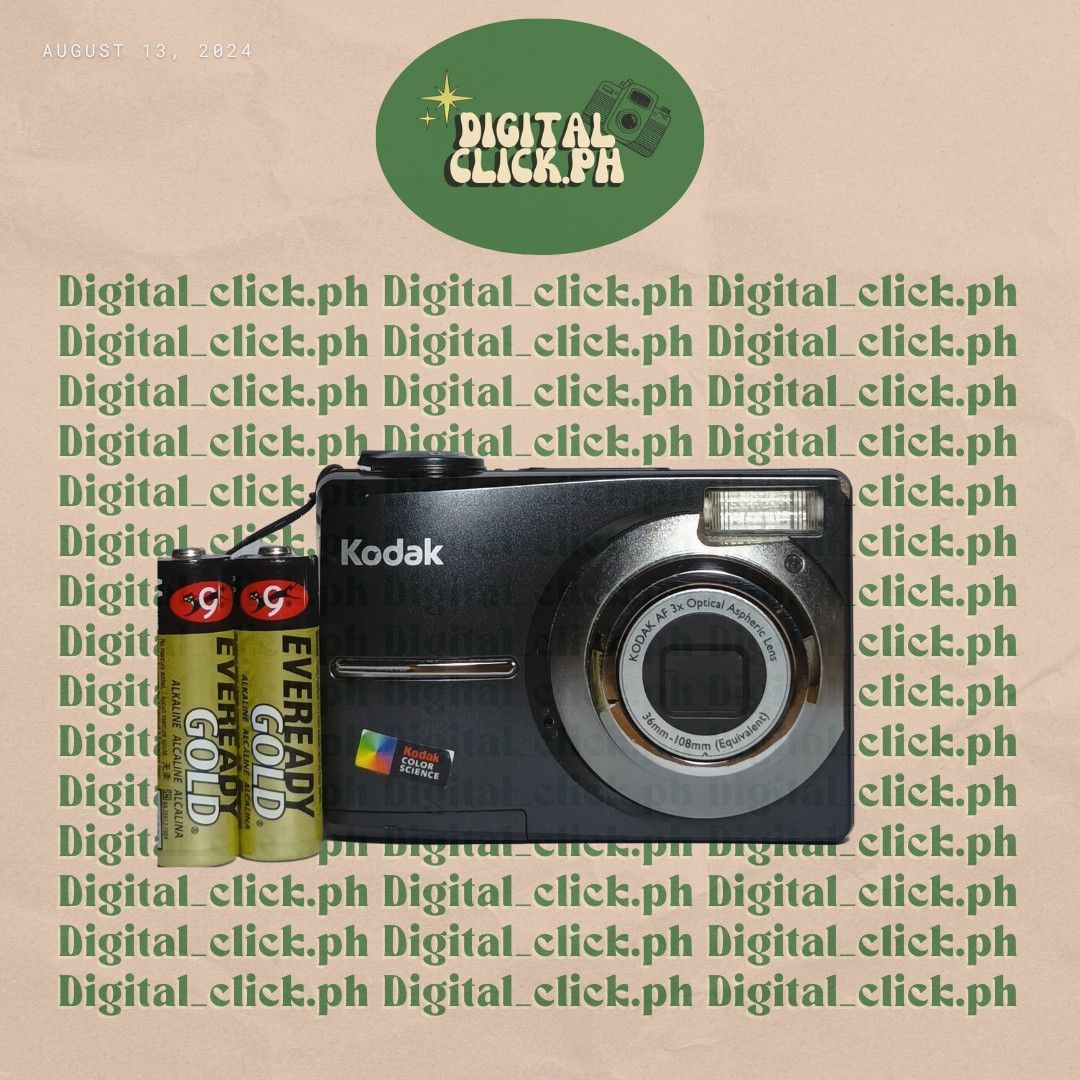 📸Kodak EasyShare C613 (BLACK) (Category: Cameras) located in San Pablo. Submitted by digital_click.ph (Listing ID 1318298996, Image 1). Description: 📸Kodak EasyShare C613 (BLACK) 6.1 Megapixels CCD Sensor 3x Optical Zoom Lens Sample shots are provided below (all of the pictures posted are not edited) ❗️5000 Php (FIXED)❗️ Inclusions: ❤️Unit ❤️Handstrap ❤️AA Battery ✨️All buttons and functions are working ✨️Very clear LCD (no bleed, blotch or bur