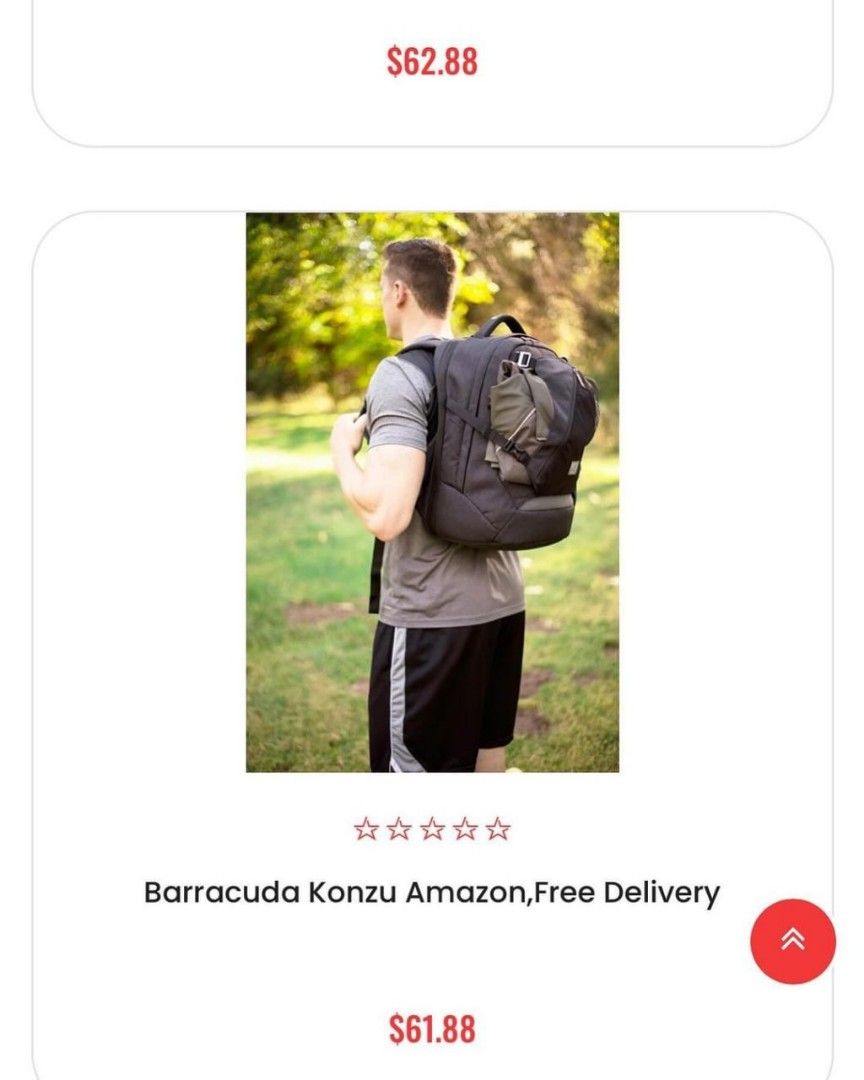 Konzu baracuda backpack 2199 Fesyen Pria Tas Dompet Ransel di Carousell