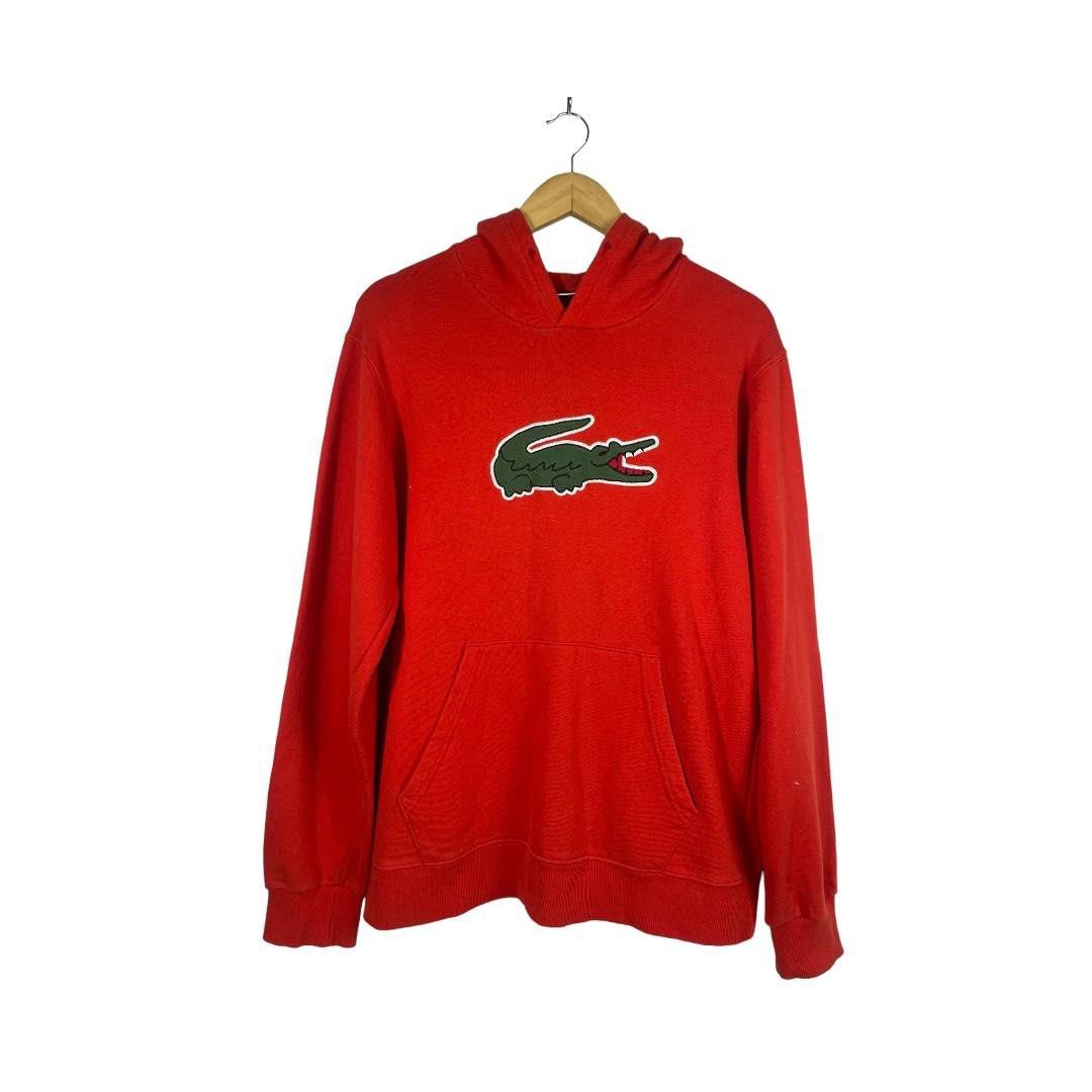 Hoodie lacoste big logo hotsell