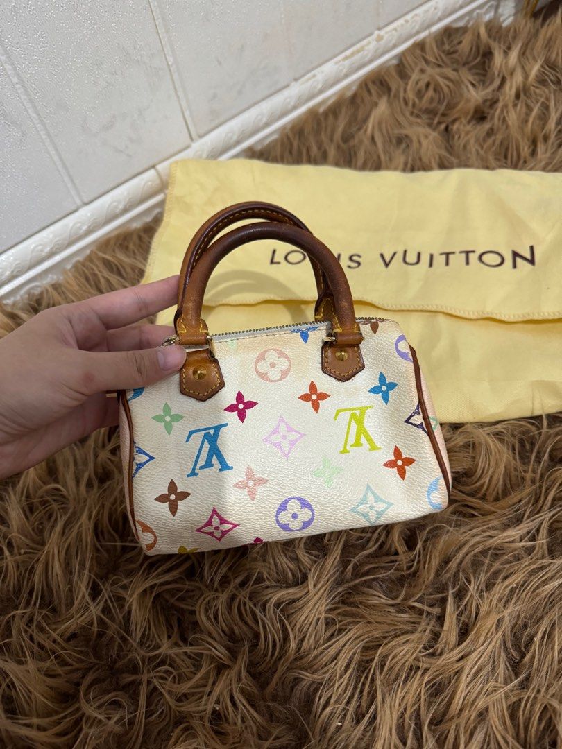 Nano Speedy Louis Vuitton White Rainbow Purse Louis Vuitton