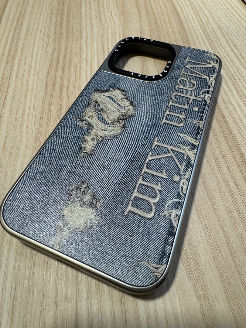 Matin Kim Destroyed Denim Case Mag Safe 15 ProMax, 手提電話