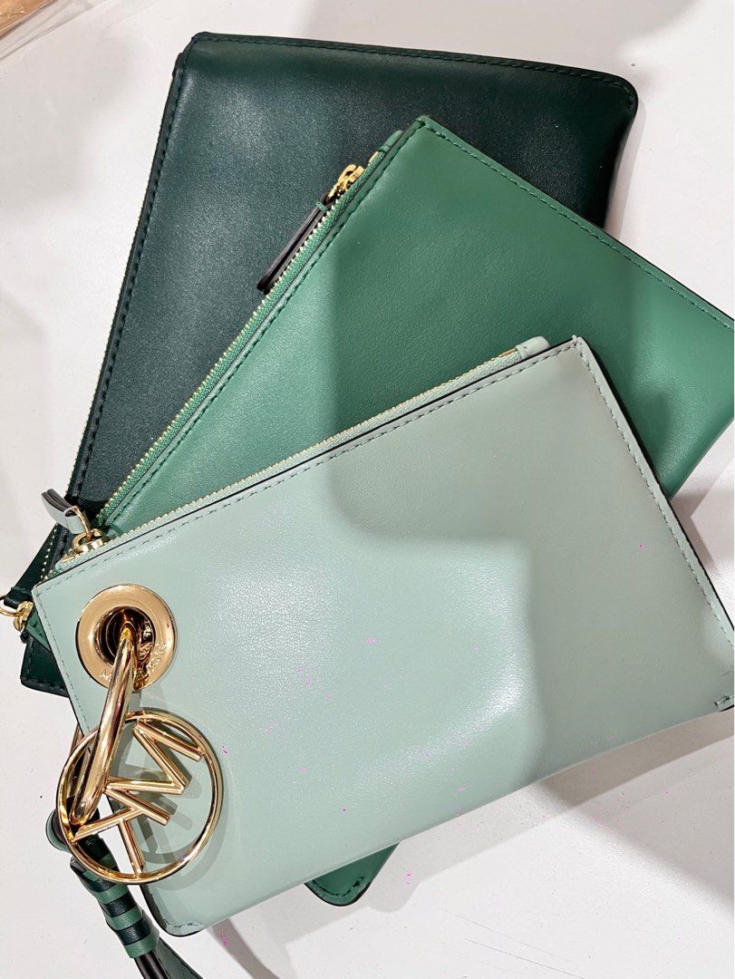 Michael kors tri color leather pouch trio online
