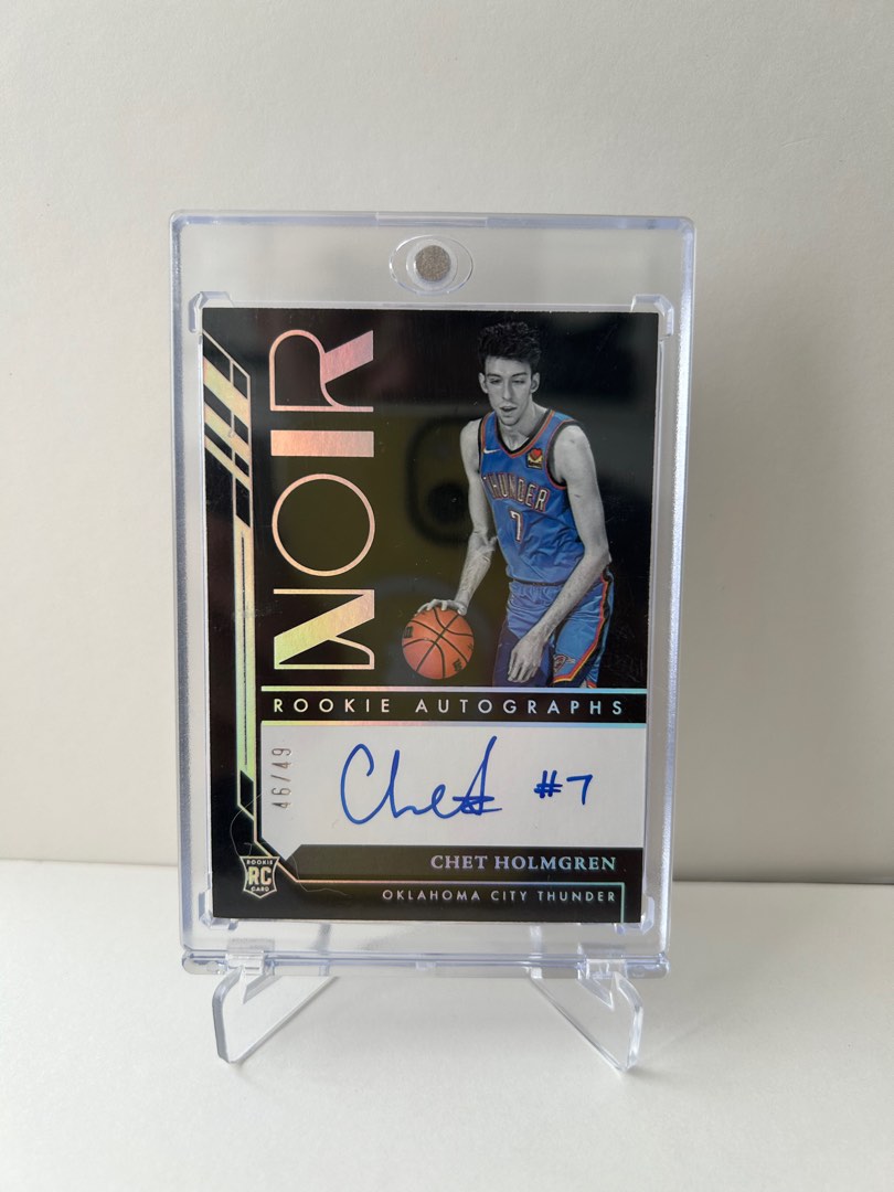 NBA NOIR CHET HOLMGREN RC ON CARD AUTO /49, 興趣及遊戲, 收藏品及 