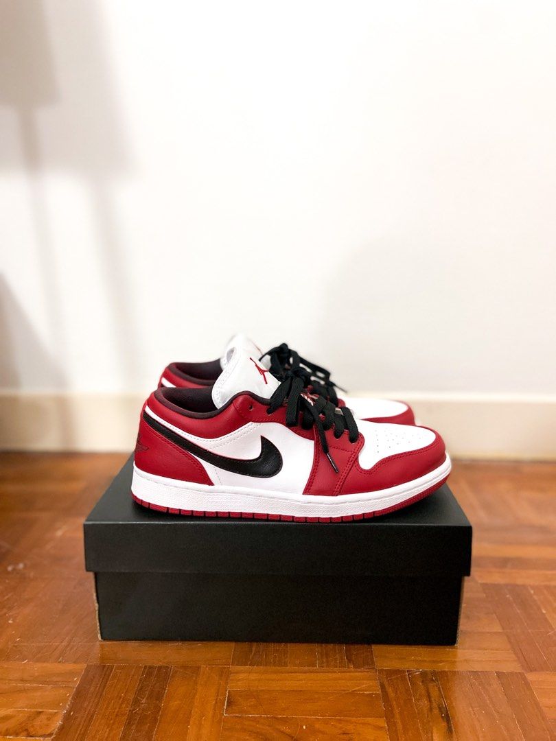 Nike Air Jordan 1 Low custom Chicago UK6.5 US 7.5 EUR 40 Men s Fashion Footwear Sneakers on Carousell