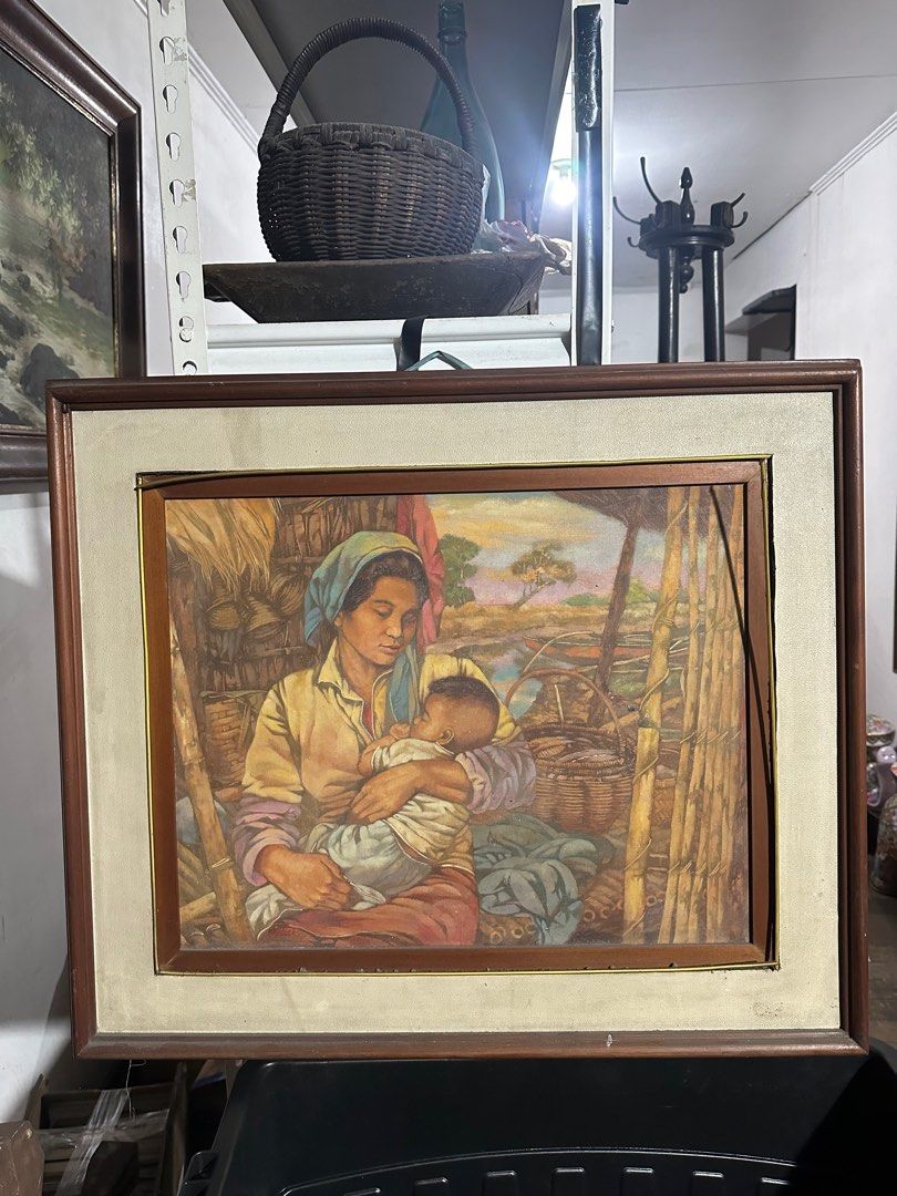 Old Mother & Child painting (Category: Art & Prints) located in Quezon City. Submitted by anjherga27 (Listing ID 1318328289, Image 1). Description: .