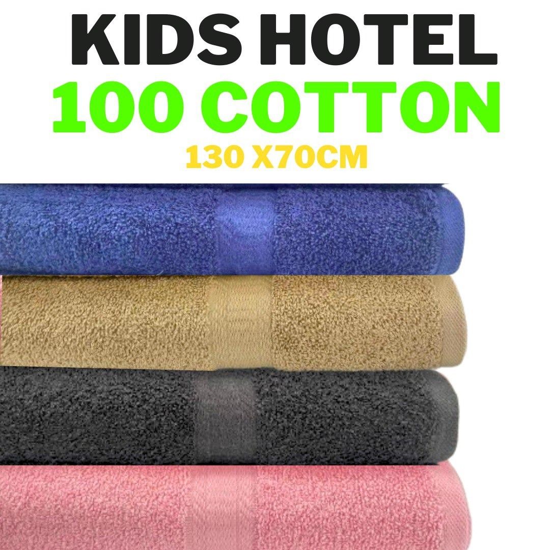Pink Towel Kids Hotel Cotton 130x70cm Furniture Home Living Kitchenware Tableware Towels Napkins Holders on Carousell