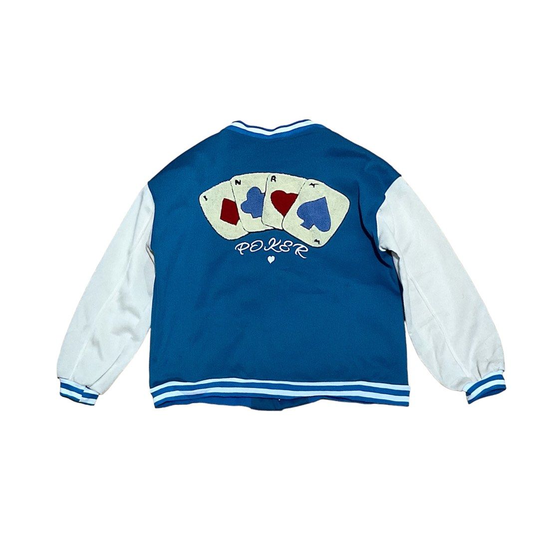 POKER VARSITIY Baseball Jacket (Category: Coats, Jackets and Outerwear) located in Paranaque City. Submitted by passion_pluto (Listing ID 1318399249, Image 2). Description: 24.5x24x26.
