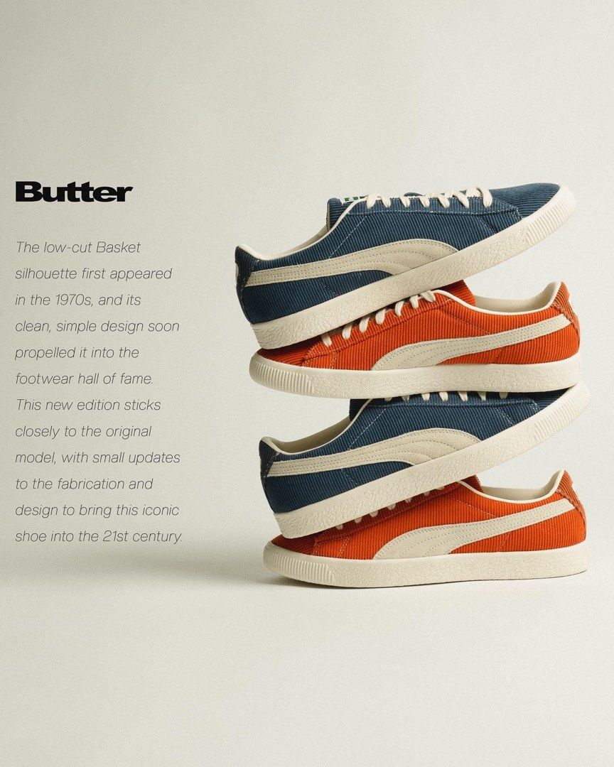Puma basket VTG butter goods, Men's Fashion, Footwear, Sneakers on Carousell