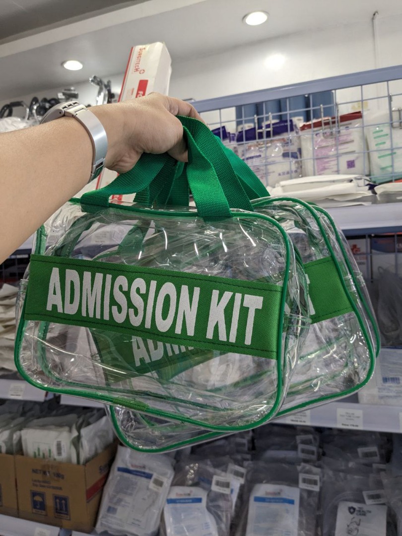 PVC ADMISSION KIT BAG TRANSPARENT BAG, Health & Nutrition, Medical ...
