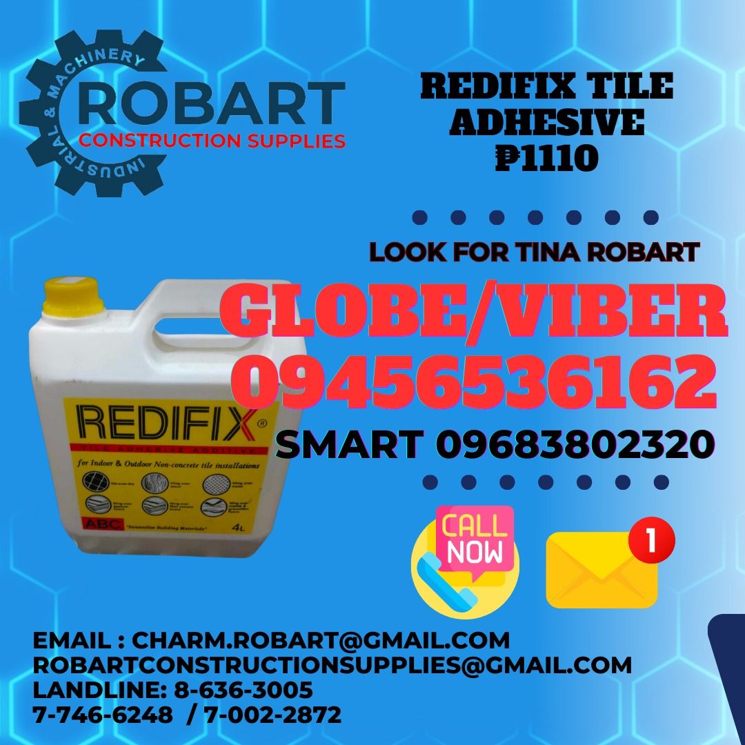Redifix Tile Adhesive, Commercial & Industrial, Construction & Building ...