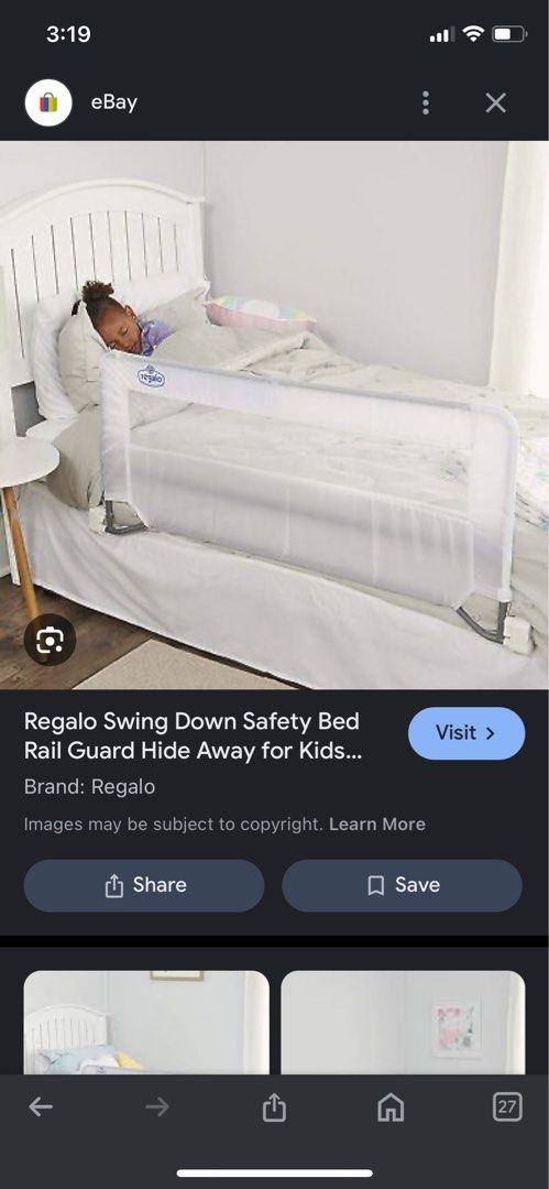 Regalo Bed Guard (double swing), Furniture Home Living