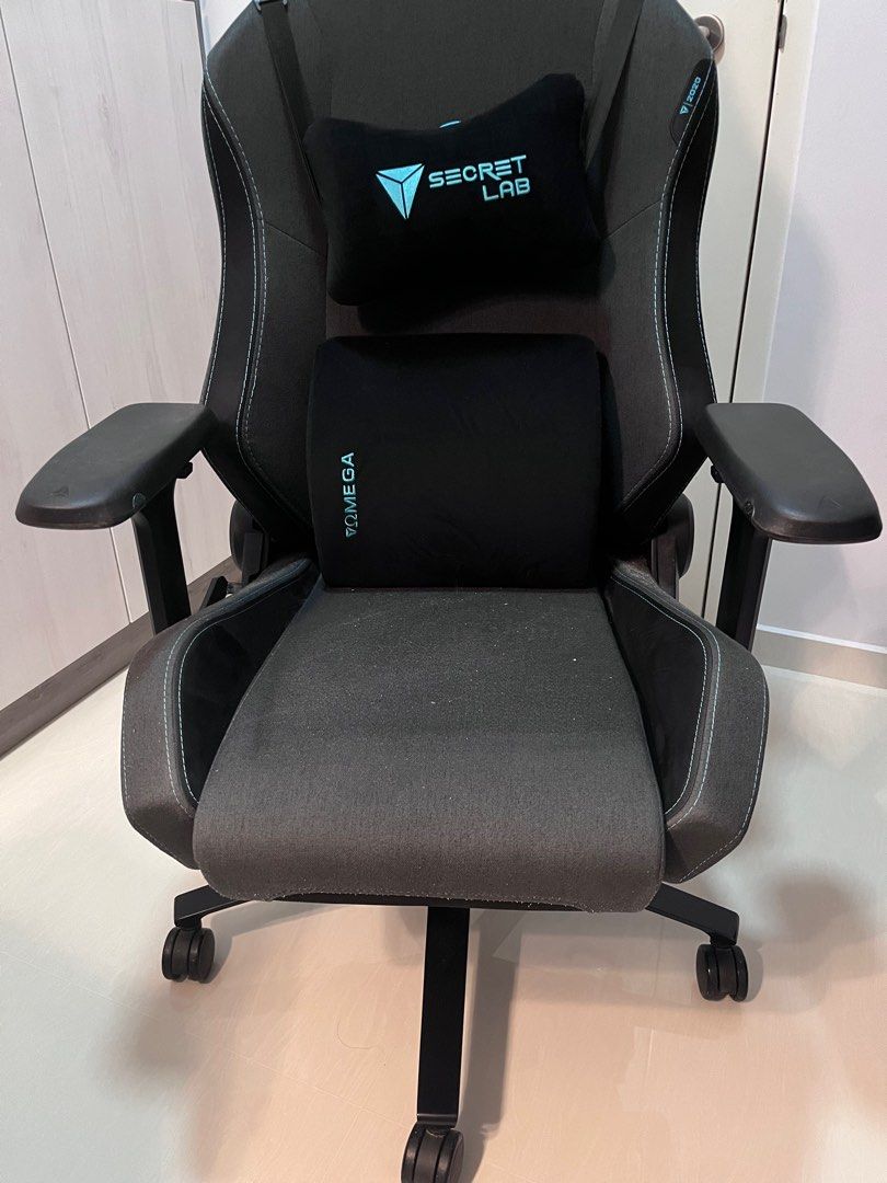 Charcoal Blue Omega Gaming Chair Secret Lab HOT Softweave