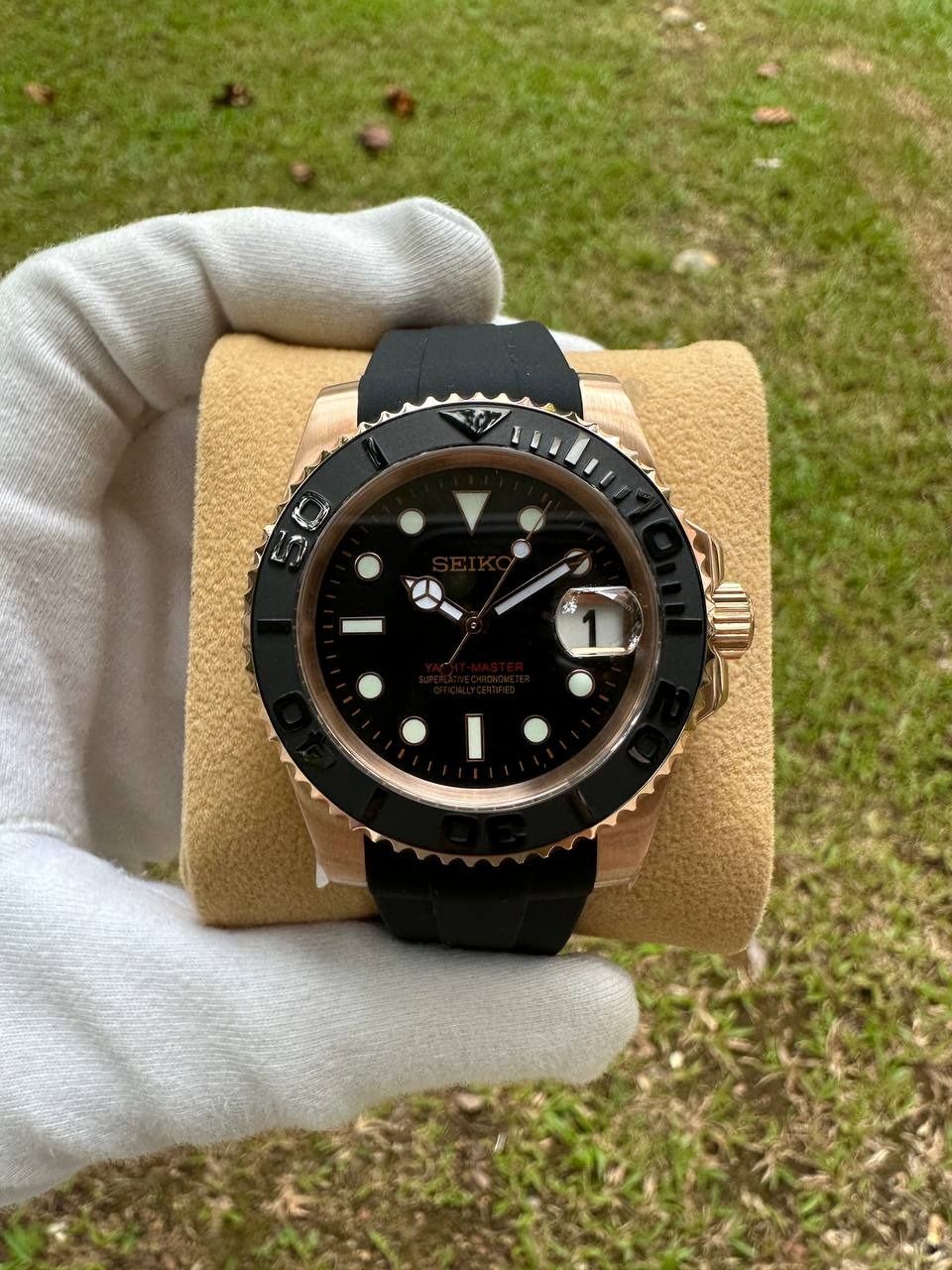 Parnis yachtmaster rose gold on sale