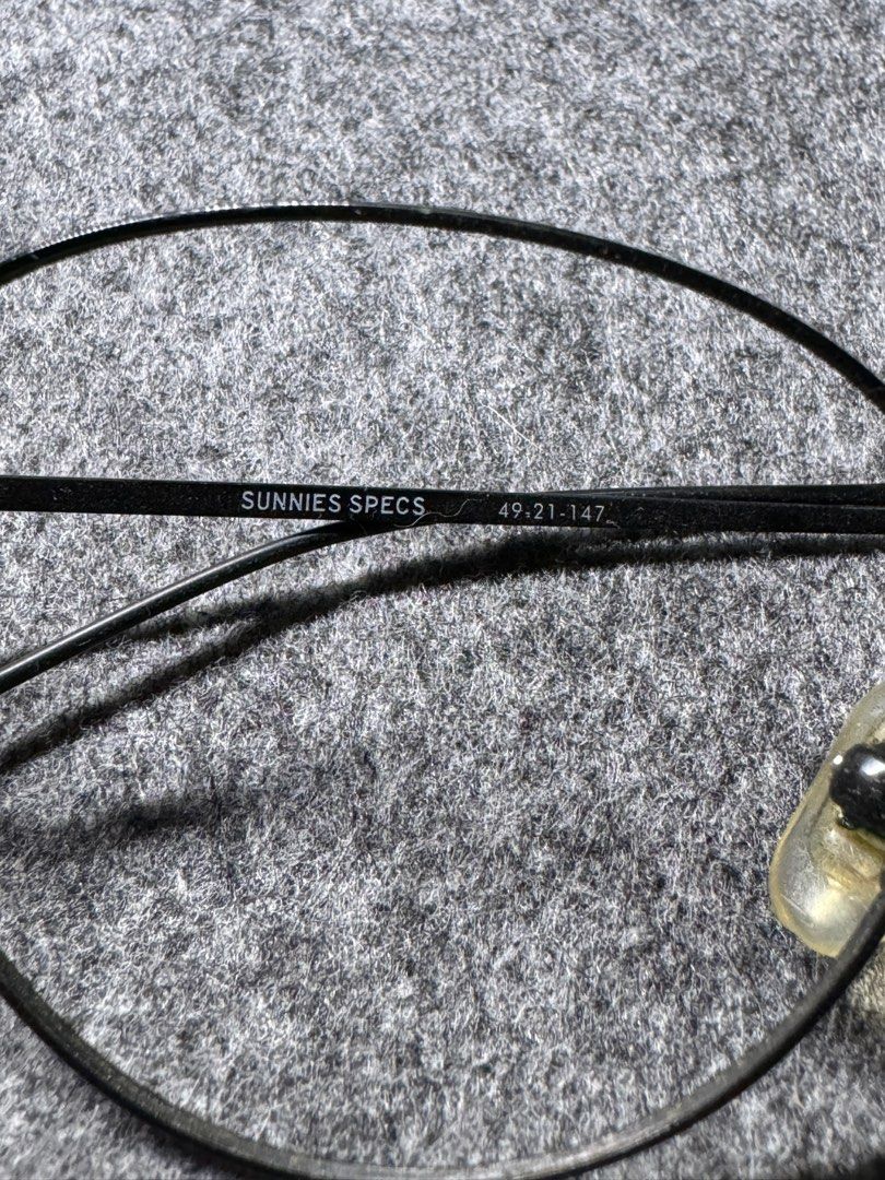 Sunnies Studios Specs Clayton (Category: Sunglasses & Eyewear) located in Quezon City. Submitted by weeklydeclutter (Listing ID 1318268574, Image 3). Description: Sunnies Studios Specs Clayton Frame ONLY - Backup Glasses - Lifetime Warranty and Free Cleaning from Sunnies Studios -Replaceable Lenses Dimensions: 49-21-147 RFS: Decluterring.