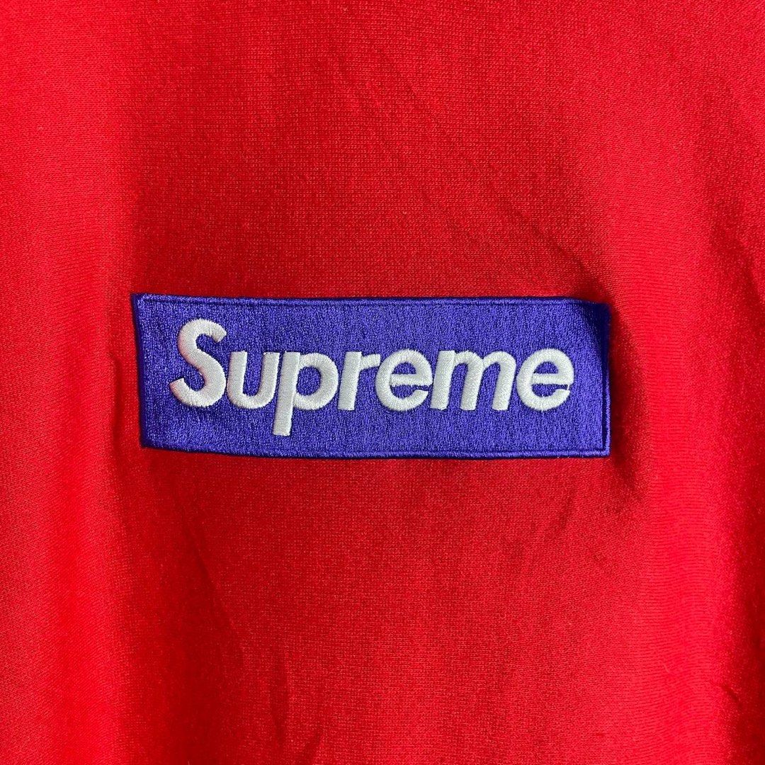 Supreme Box Logo Red Hoodie Men s Fashion Coats Jackets and Outerwear on Carousell
