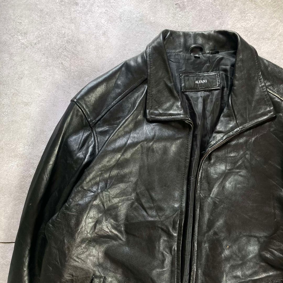 TEASER Vintage Alfani genuine leather jacket Men s Fashion Coats Jackets and Outerwear on Carousell