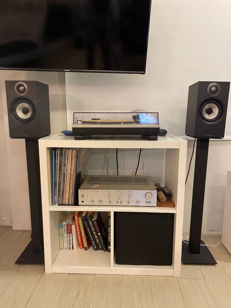 TECHNICS RECORD PLAYER SET (Category: Other Audio Equipment) located in Manila. Submitted by notvinch (Listing ID 1318364765, Image 1). Description: Technics Turntable: SL-1200 MK2 (SOLD) Technics V3 Amplifier Bowers & Wilkins 607 Speakers SHURE M75MG Stylus Purchased from Sir Bobby from Plaka Planet. *SPEAKER STANDS NOT INCLUDED* Pick up only. .
