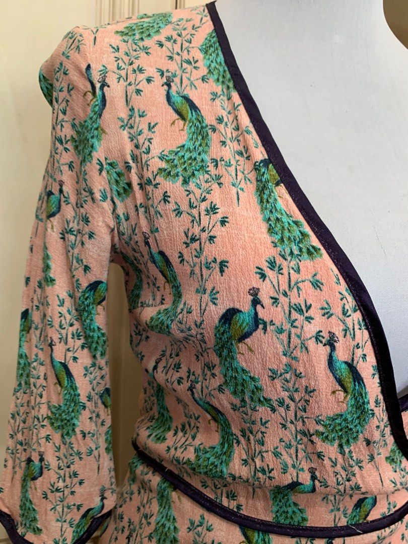 Topshop Peacock Wrapped Dress Women s Fashion Dresses Sets Dresses on Carousell