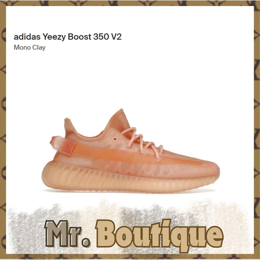 US5.5 adidas Yeezy Boost 350 v2 Mono Clay Men s Fashion Footwear Sneakers on Carousell