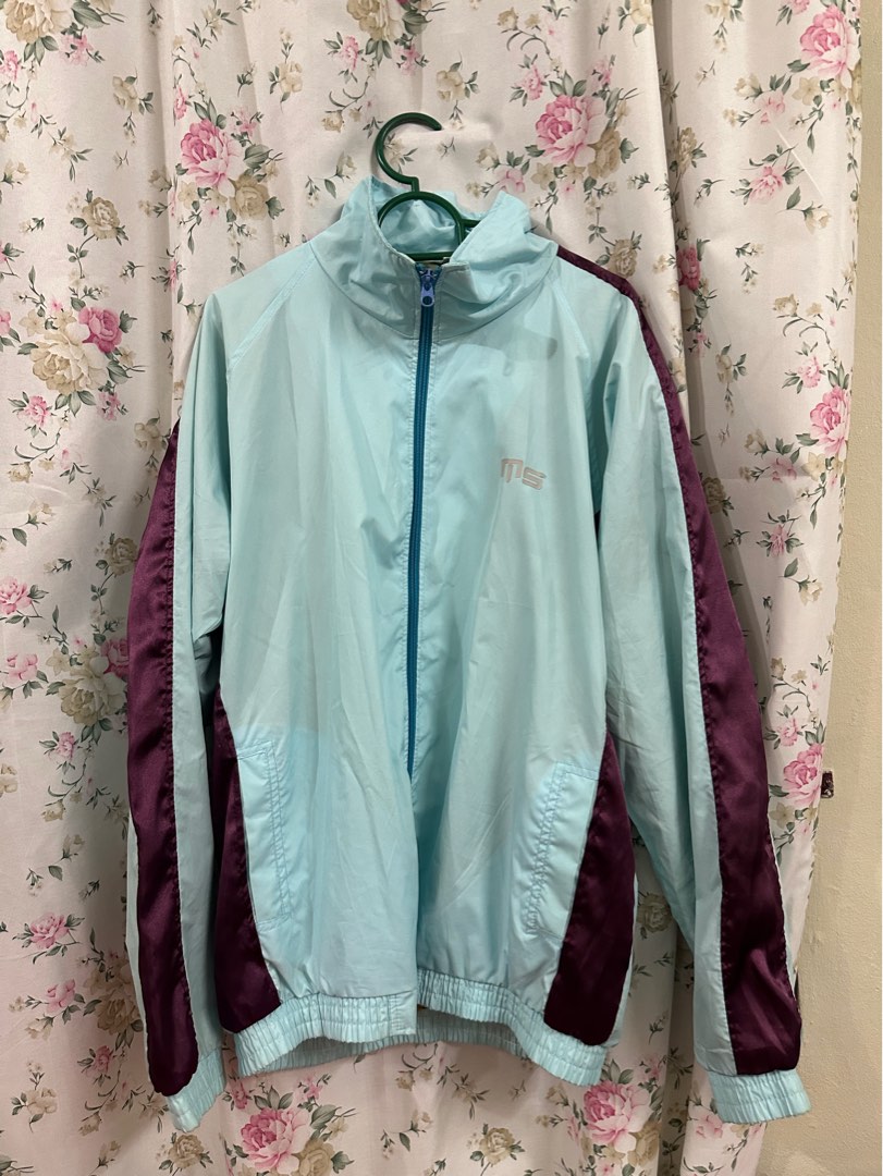 Vintage Blue Purple - Inspired By Harry Styles - Sustainably Made Women’s cropped windbreaker main image 1