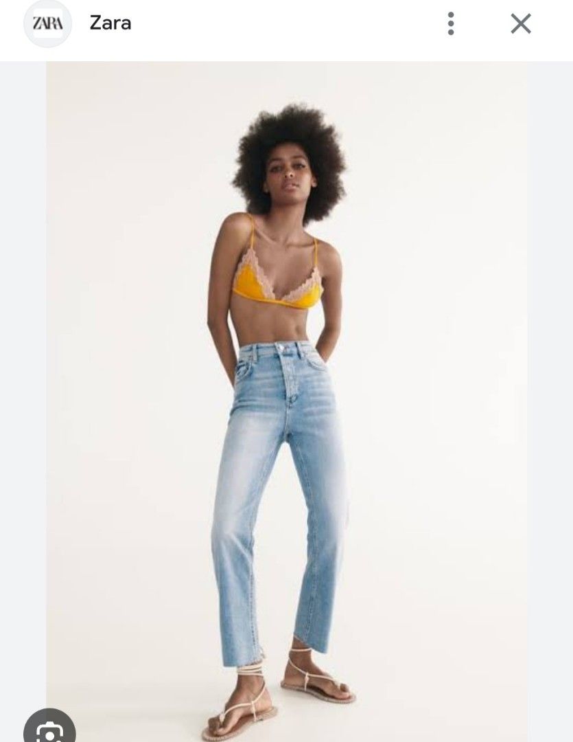 Denim Jeans Dreed Flare Zara The Dreed Flare Cropped Jeans, Zara