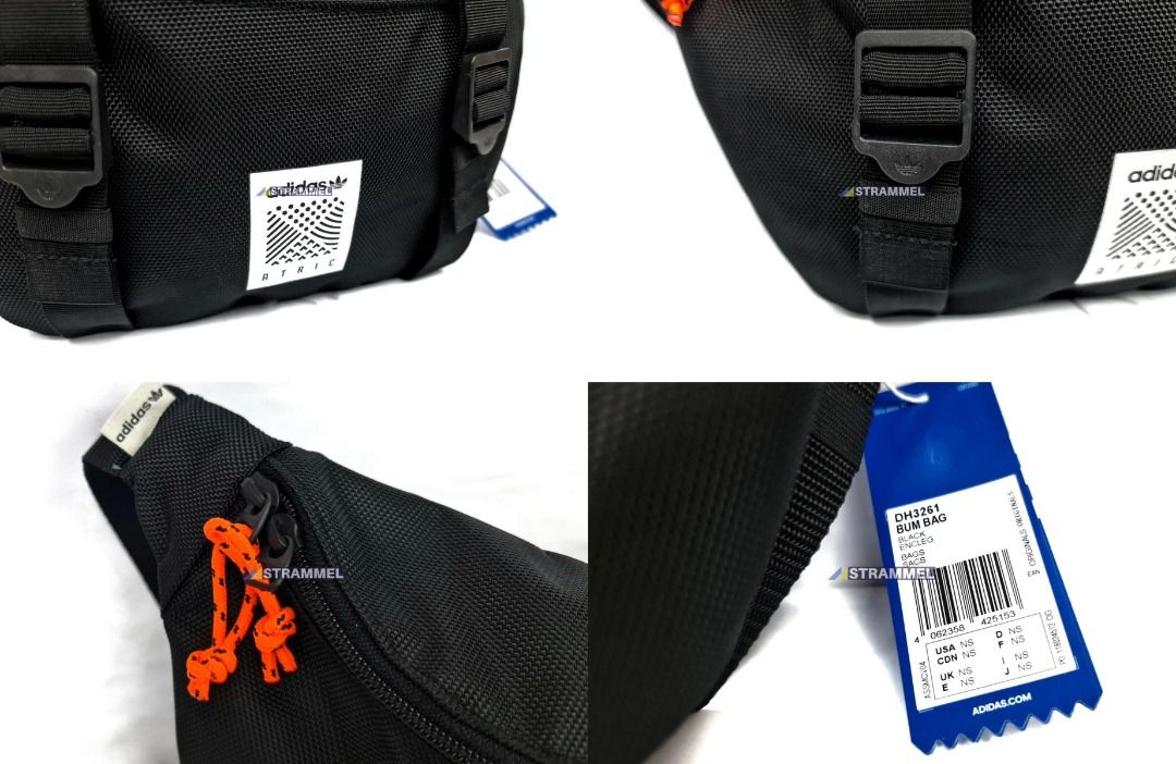 100 Authentic Adidas Atric Waist Bag DH3261 Black Pouch Crossbody Bag Hip Pack Bum Bag Shoulder Bag Ready Stock