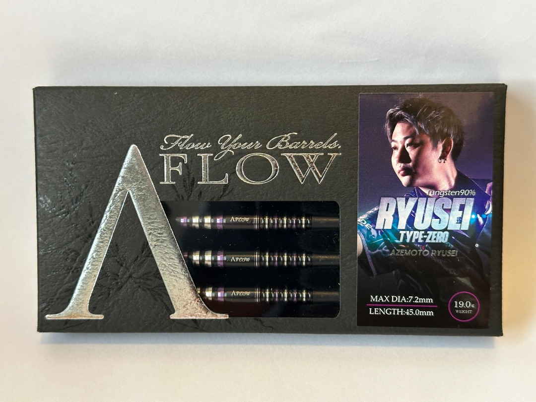 全新DYNASTY A-FLOW BLACK LINE Coating Type RYUSEI TYPE-ZERO 畦元隆成選手飛鏢Darts,  運動產品, 其他運動配件- Carousell