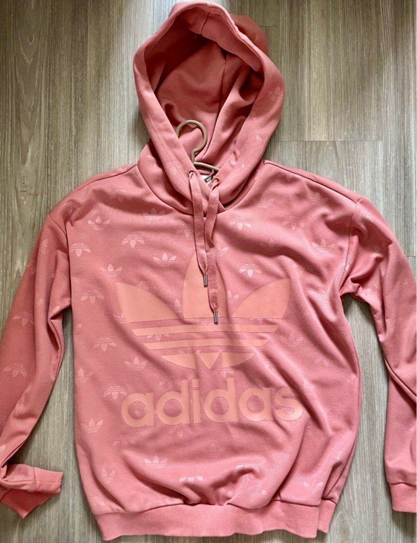 Adidas original salmon pink hoodie sweater