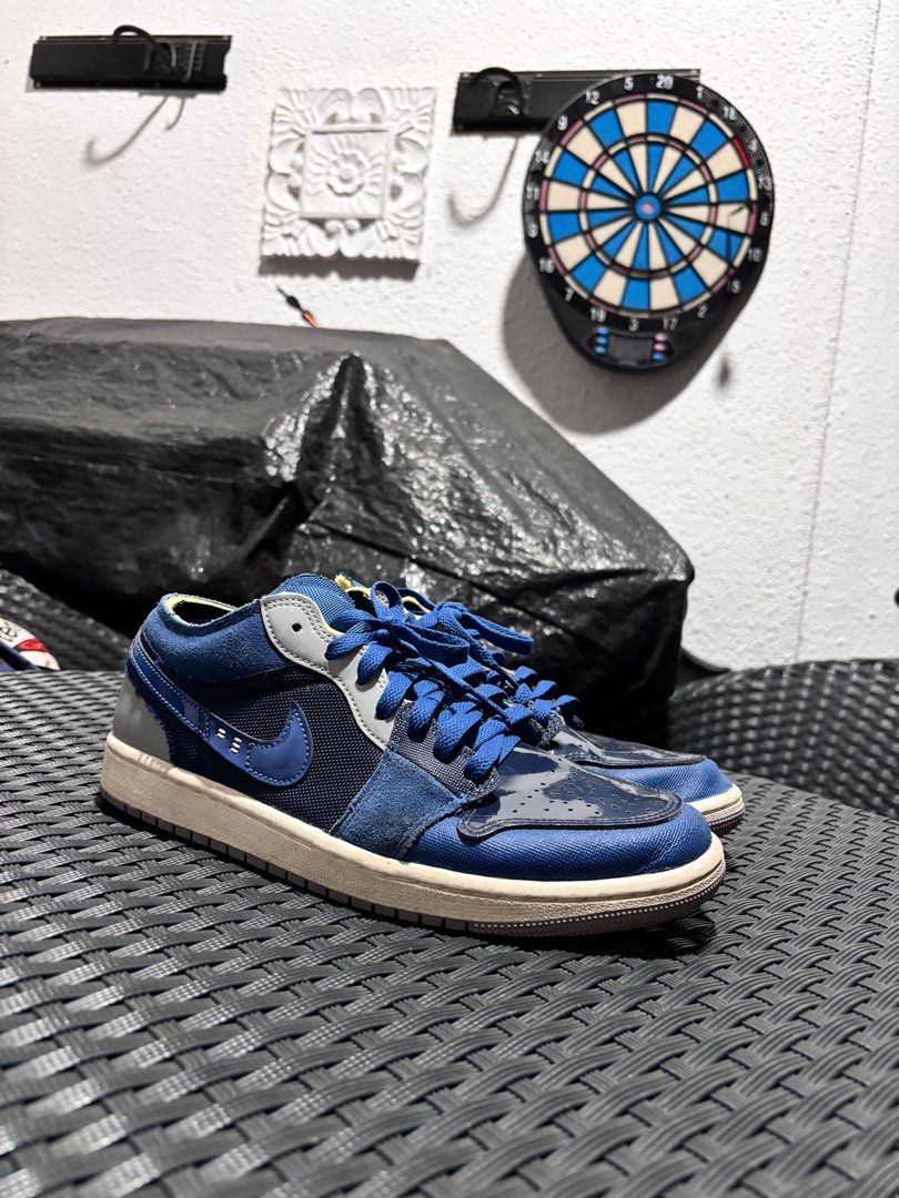 Air Jordan 1 Low SE Craft Navy Blue US 8.5 Men s Fashion Footwear Sneakers on Carousell