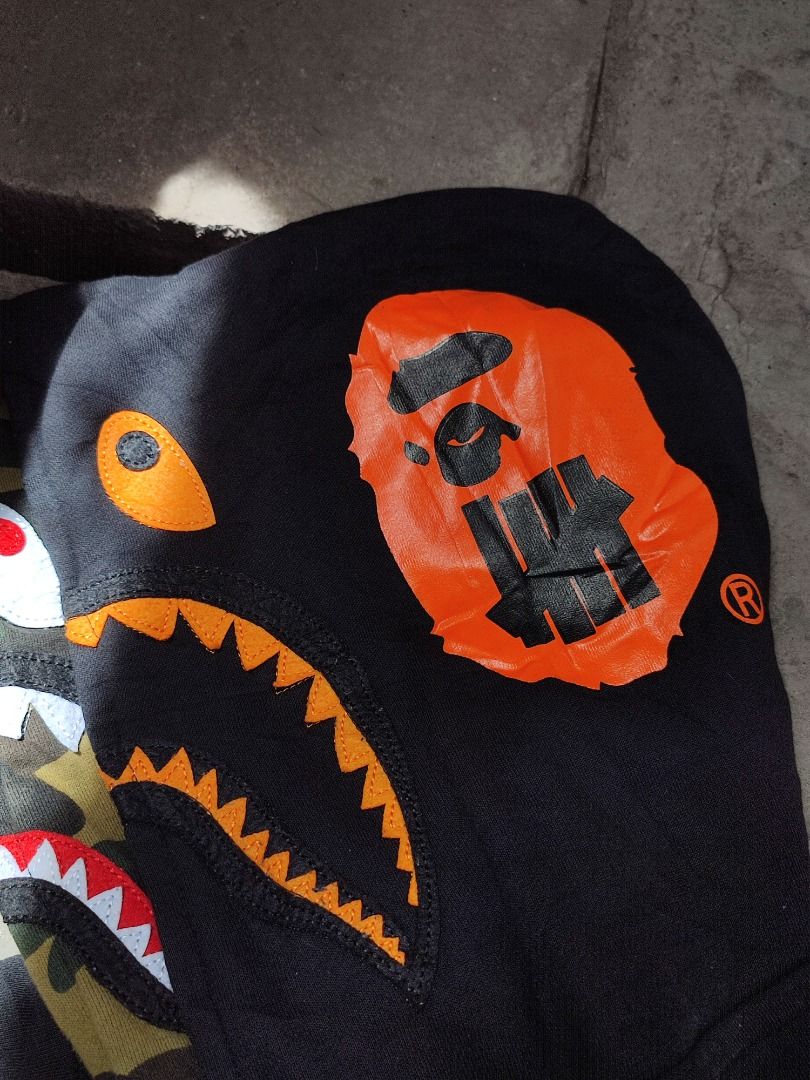 Bape x undefeated double shark hoodie shop