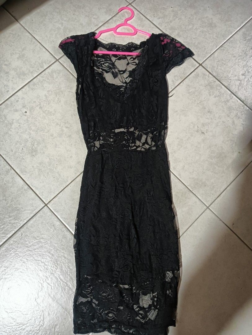 Black Lace Dress Women s Fashion Dresses Sets Dresses on Carousell
