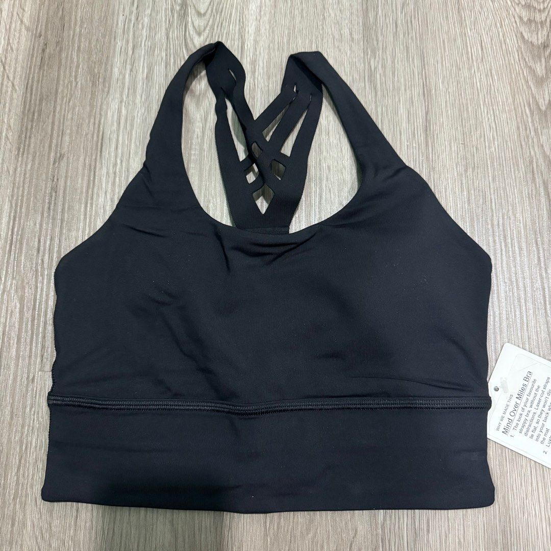 BNWT Lululemon Mind Over Miles Longline Bra Black size 2