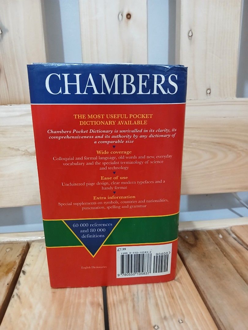 CHAMBERS POCKET DICTIONARY (Category: Textbooks) located in Manila. Submitted by dories12d57986 (Listing ID 1318606783, Image 2). Description: •Hardbound •60, 000 references and 80,000 definitions •The Author on English Today.