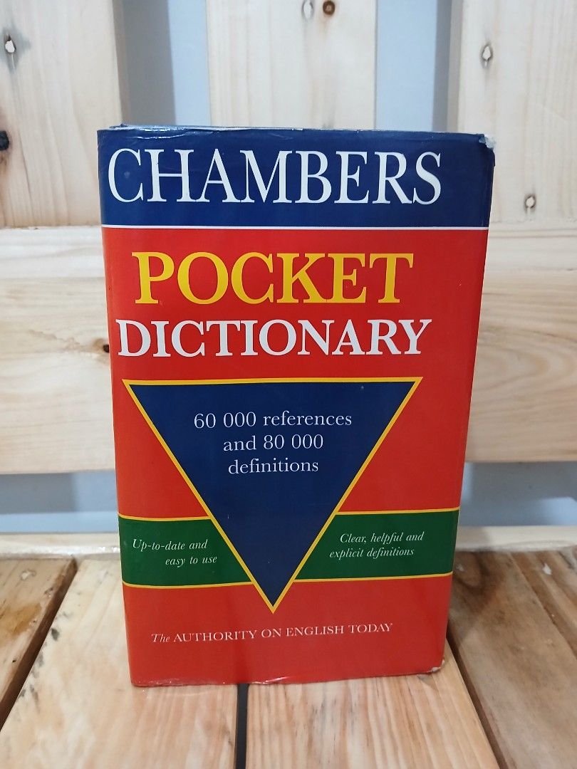 CHAMBERS POCKET DICTIONARY (Category: Textbooks) located in Manila. Submitted by dories12d57986 (Listing ID 1318606783, Image 1). Description: •Hardbound •60, 000 references and 80,000 definitions •The Author on English Today.