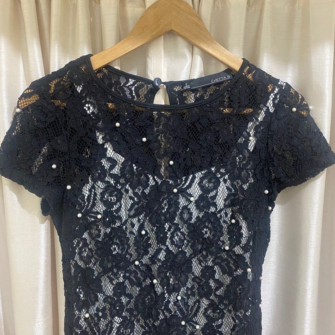 Cheeta B Black Lace Dress (Category: Dresses) located in Manila. Submitted by declutterwithsea (Listing ID 1318558019, Image 3). Description: Color: Lace Black/Ivory.