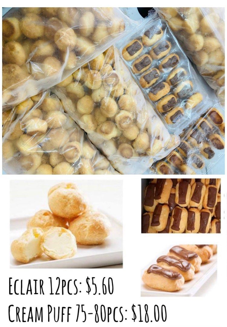 Chocolate Eclair (Category: Homemade Bakes) located in Singapore. Submitted by linda_ml (Listing ID 1015834282, Image 1). Description: Char Kuey with Sambal 10pcs: $2.90 Ramly Products from $3.90 Karipap Bai 10pcs: $4.90 Pancakes: $2.90 Pepes Ikan/Ayam 25pcs: $6.90 Epok-epok Pusar 20pcs: From $5.20 Pak Mat Western: $18 Dendeng: $16.90 Kerang 1kg: $7.00 And many more! We accept CDC and Muis Fidyah vouchers. Save your cooking time. Let Kedai Kita h