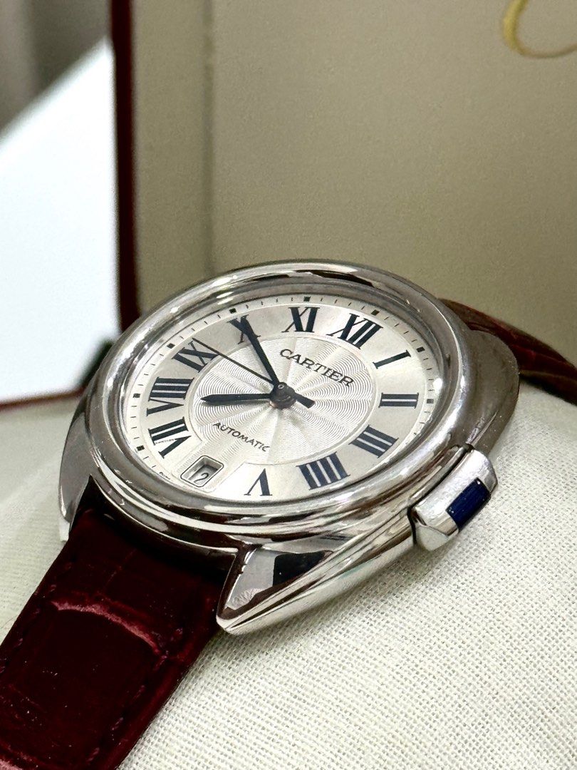 Cle De Cartier 35mm Rare with 4 Extra Provided Strap Men s Fashion Watches Accessories Watches on Carousell