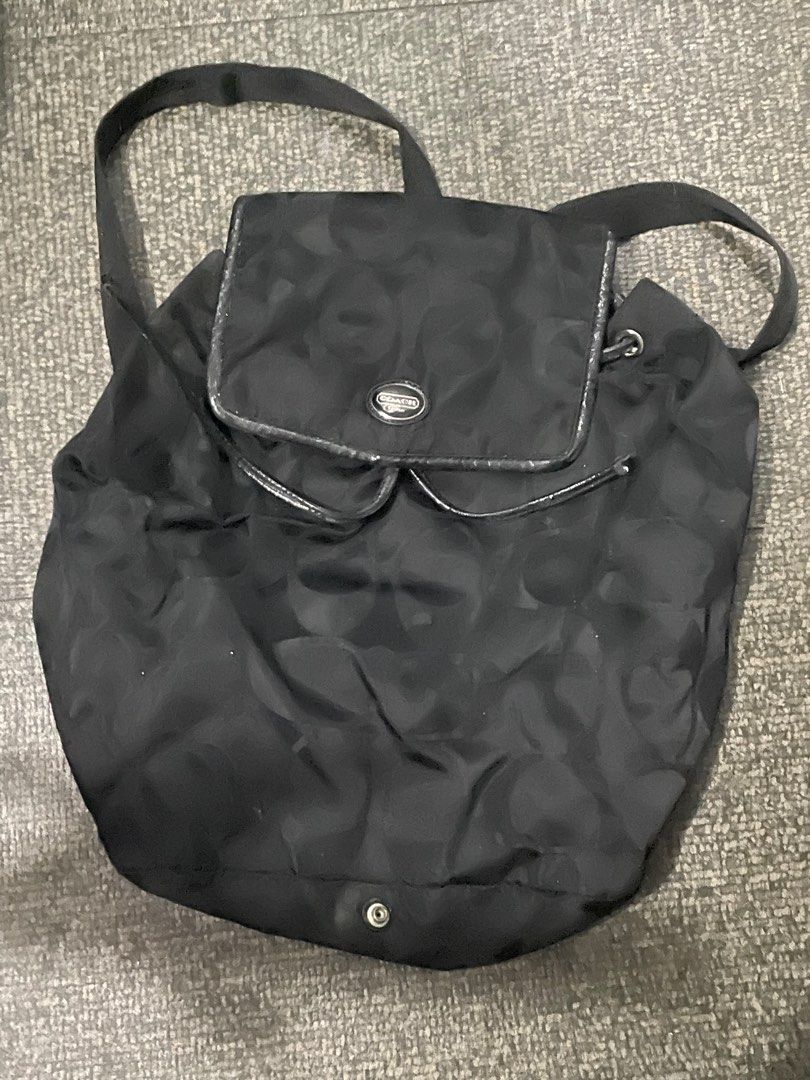 Coach foldable backpack sales