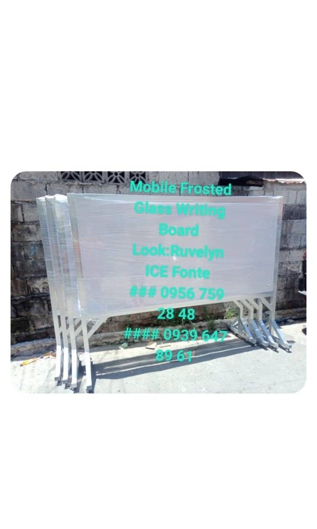 Cork bulletin board,Glass writing board (Category: Other Home Furniture) located in Quezon City. Submitted by icefonte09 (Listing ID 1318459432, Image 3). Description: Glass allumminun frame.
