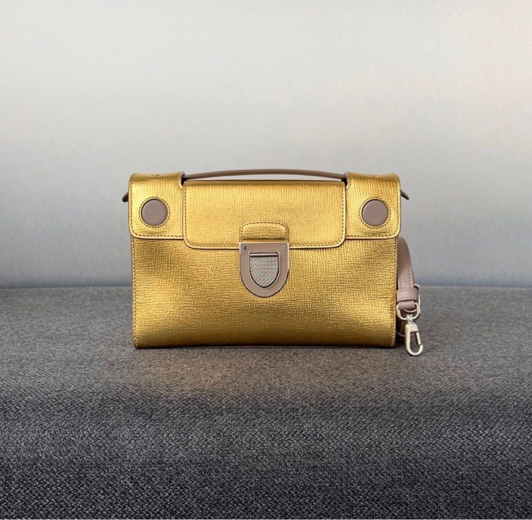 Dior Diorever Pochette Clutch Metallic Gold Phw