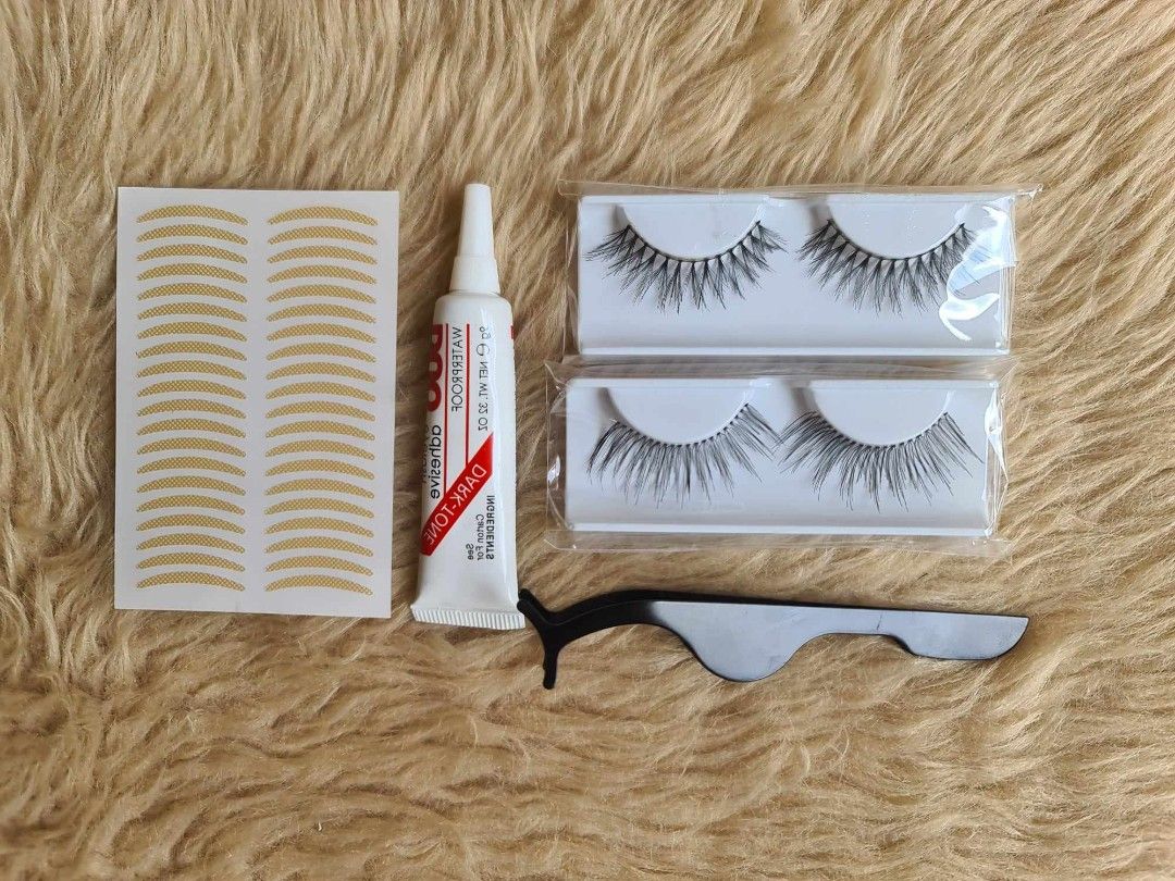 Eyelash Set (Category: Makeup) located in Quezon City. Submitted by floreskari78555 (Listing ID 1318610498, Image 1). Description: Eyelashes Set 225php -2pairs Indonesia Eyelashes -Eye Dark Tone Glue -1pad Eyelid Tape -1T-Shaped tweezer You can choose eyelash design Choose between white glue or dark tone glue Choose eyelid tape style and color of tweezer Dm to order📩.