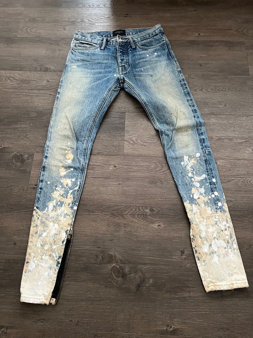 Fear of god painted jeans on sale
