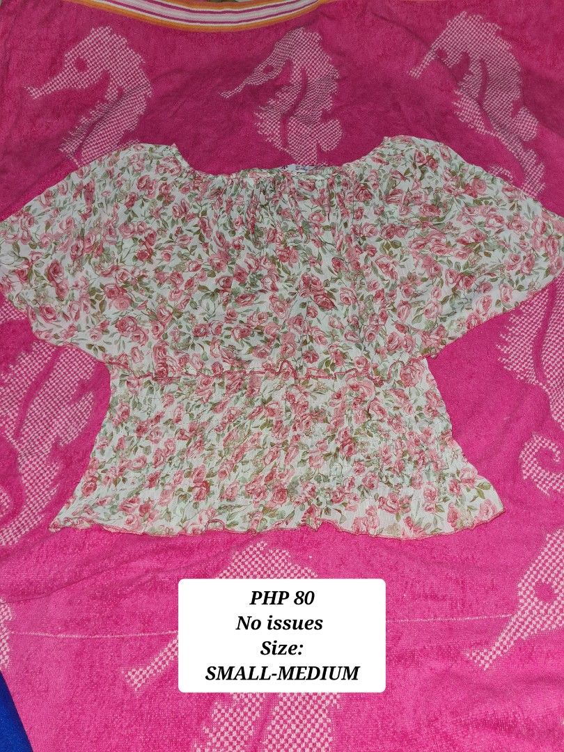 Floral off shoulder cover up top (Category: Others Tops) located in Manila. Submitted by hbasi (Listing ID 1318614505, Image 1). Description: 🎠 mop: gcash 🎠 mod: jnt, lalamove, grab 🛍 automatic may FREEBIE po kapag 3 or more ang bibilhing items 🪇.