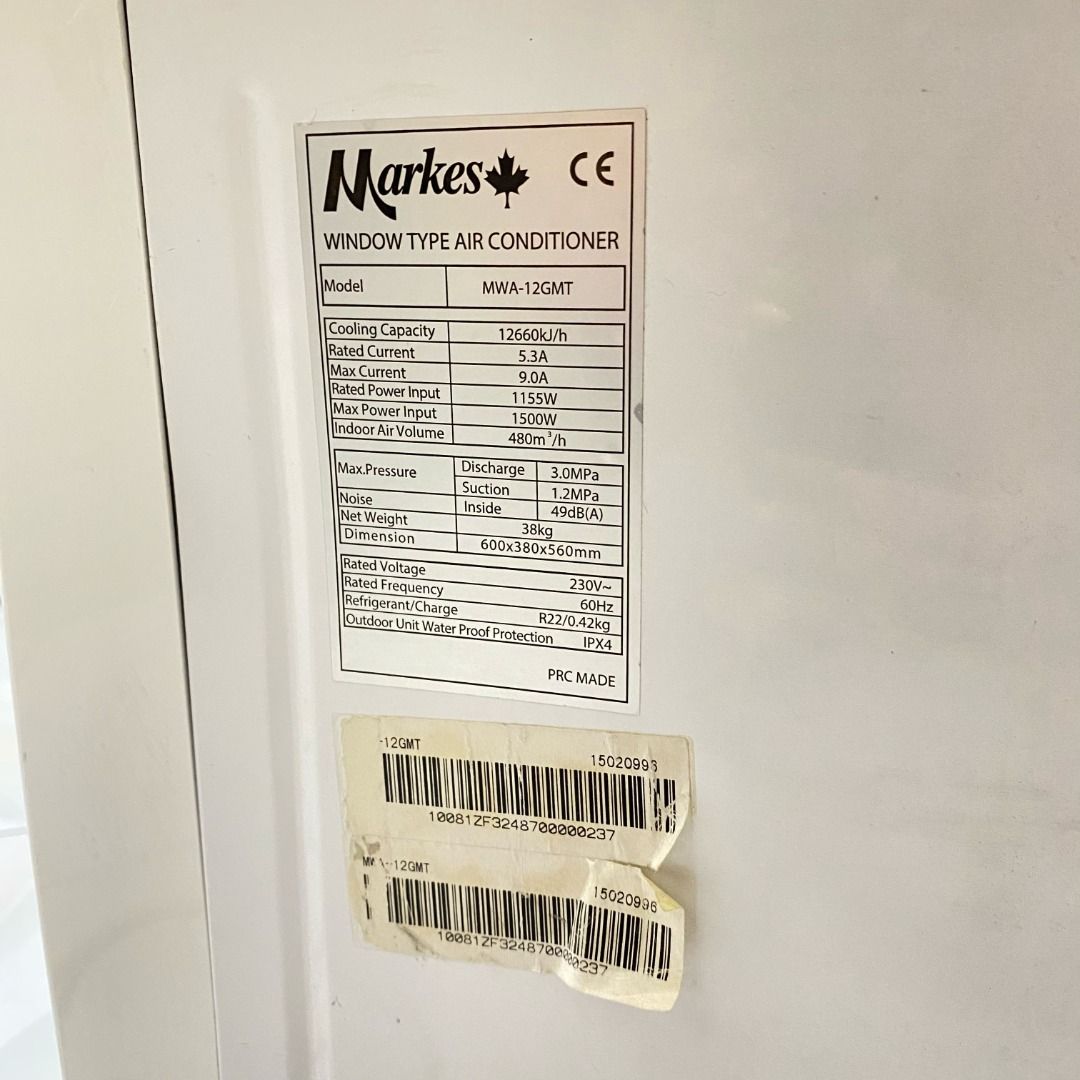 NEGOTIABLE RUSH! Markes 1.5HP Window Type Air Conditioner (Semi
