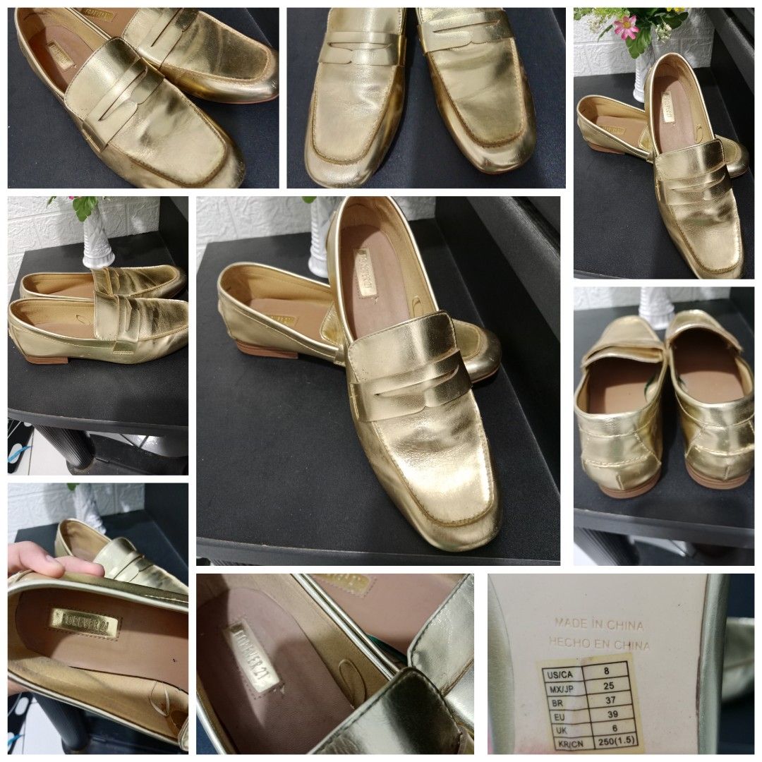 Forever 21 gold shoes sales