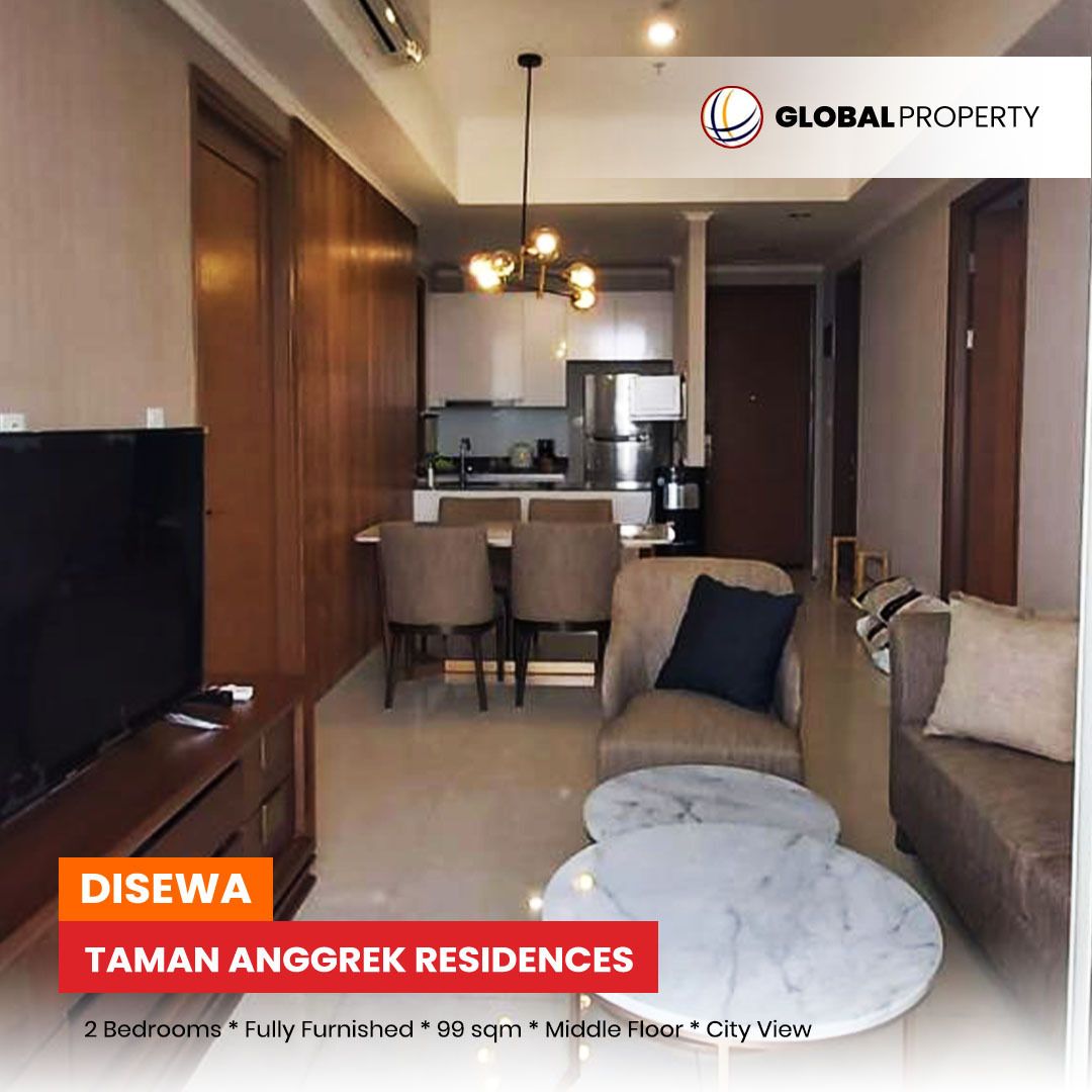 Fully Furnished Interior Modern Taman Anggrek Residences Tipe Condo 2 Bedroom, Properti, Rental ...