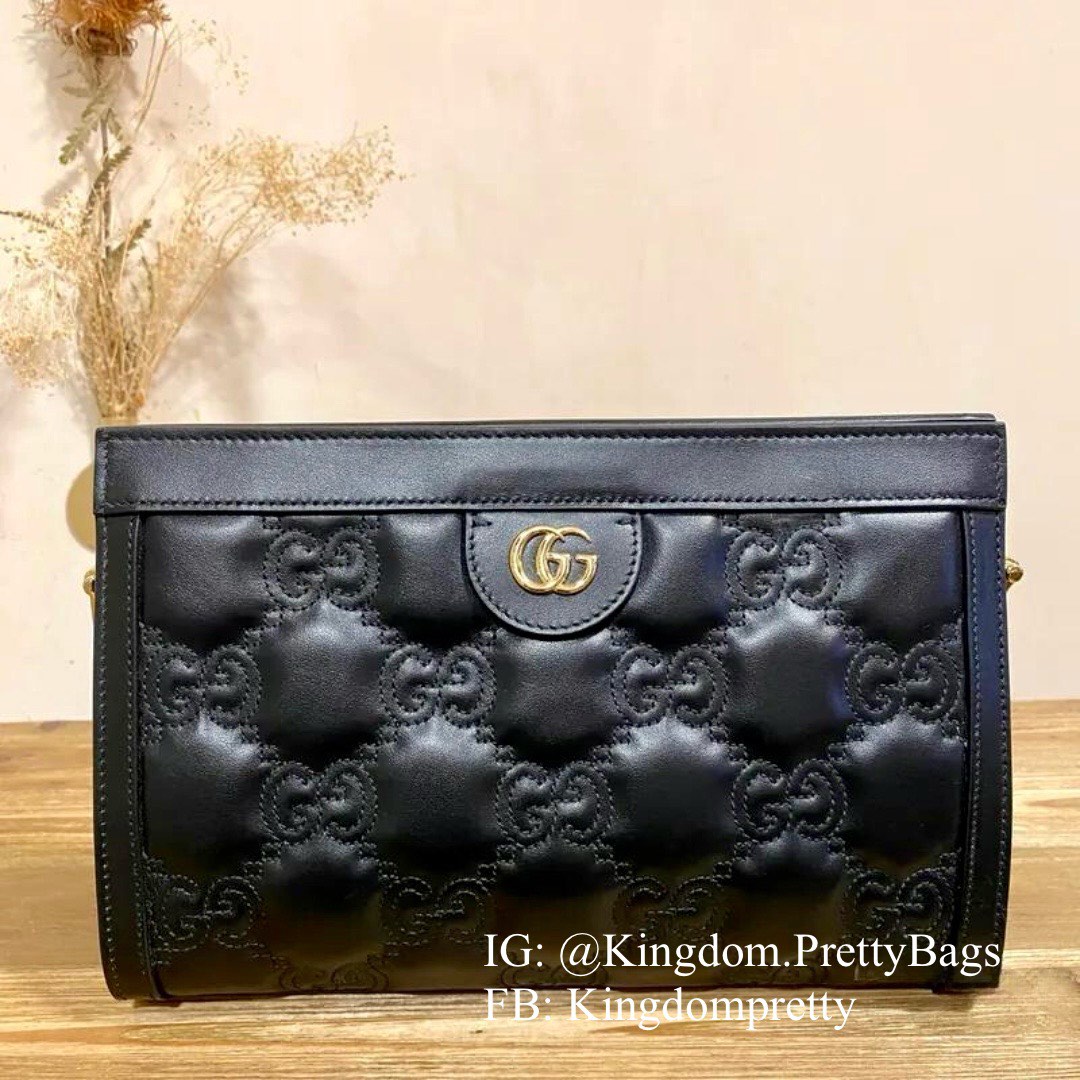 Gucci GG Matelasse Ophidia Clutch Style Clasp Closure Leather Quilted Bag in Black Pre order Luxury Bags Wallets on Carousell