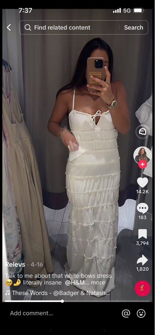 H M white maxi dress Women s Fashion Dresses Sets Dresses on Carousell